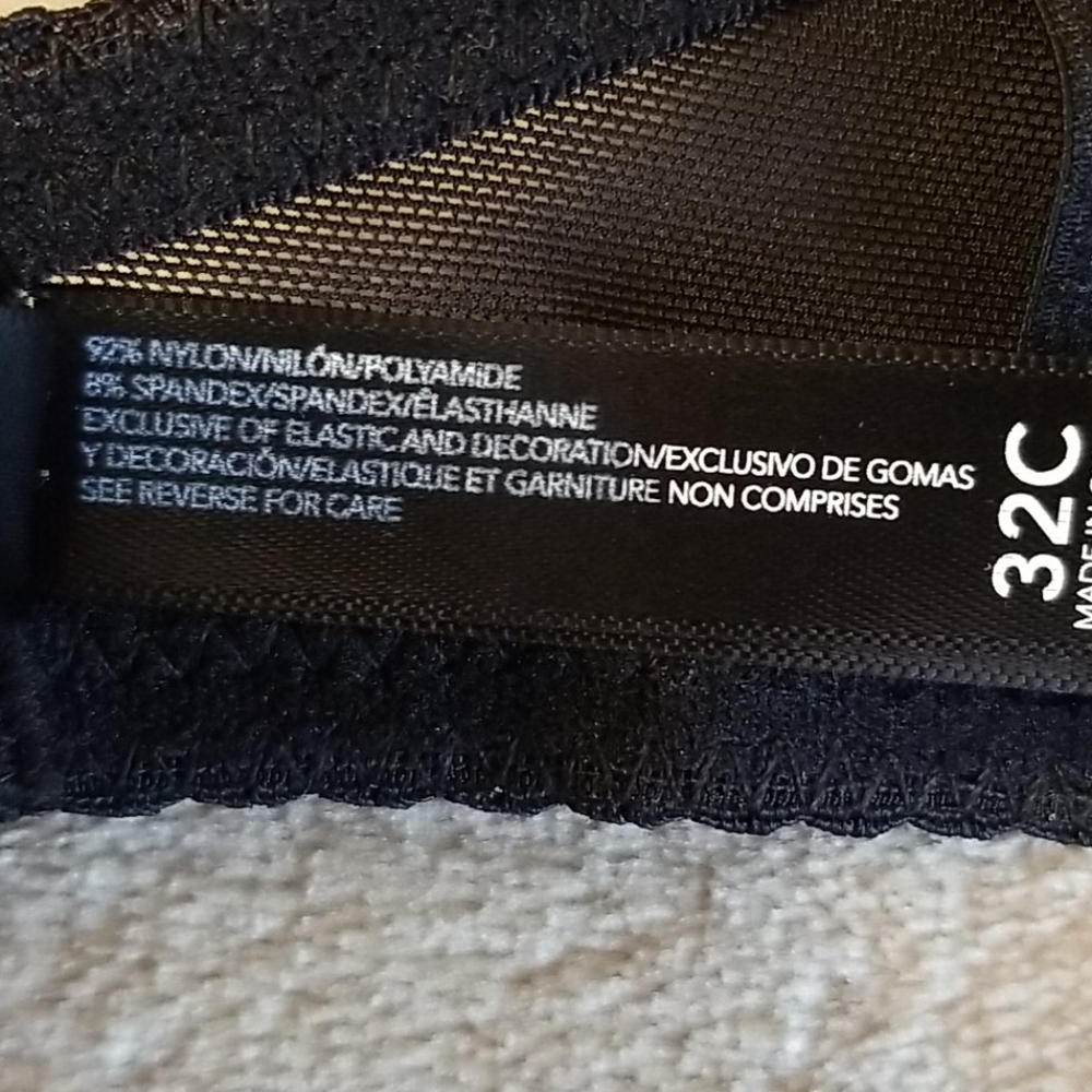 Sam Edelman Mesh Convertible Black Balconette Bra 32C - Picture 9 of 13
